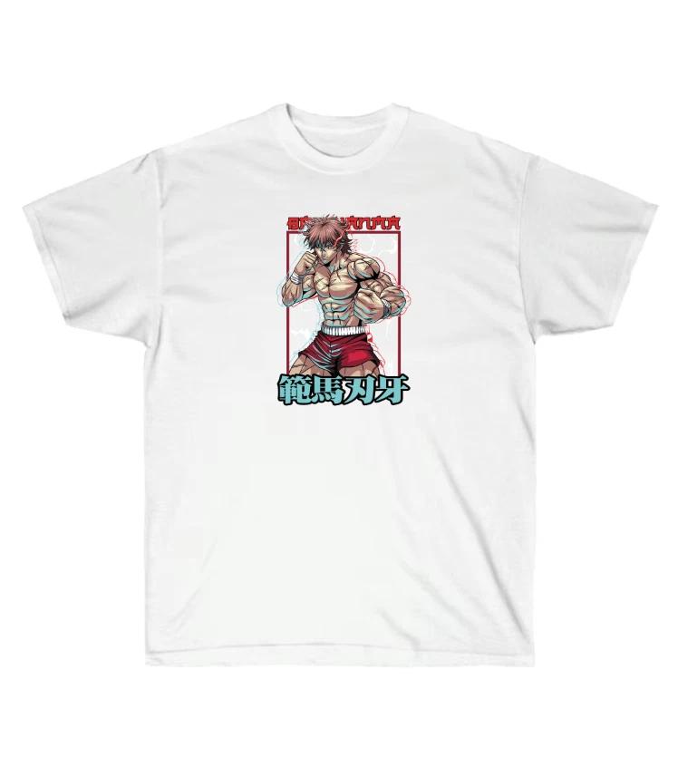 Baki The Grappler TShirt Baki Hanma Yujiro Hanma Baki Boxing Shirt White S