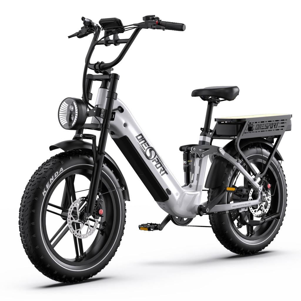 Elektrofahrrad Onesport OT08 Pro, 500W Motor, 2x 48V 18Ah Akkus, Reichweite 190km, 20×4.0 Zoll Reifen