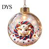 Festive Party Decorations Glowing Christmas Story Ornament, Light?Up Mini Holiday Scene Hanging Ball with Warm Gift Embellishments LED Light, Clear