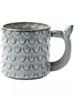 Novelty Mermaid Mug With Golden Tail Handle Cute Coffee Cup Ceramic Large Tea Cup Suitable For Valentine's Day Gifts