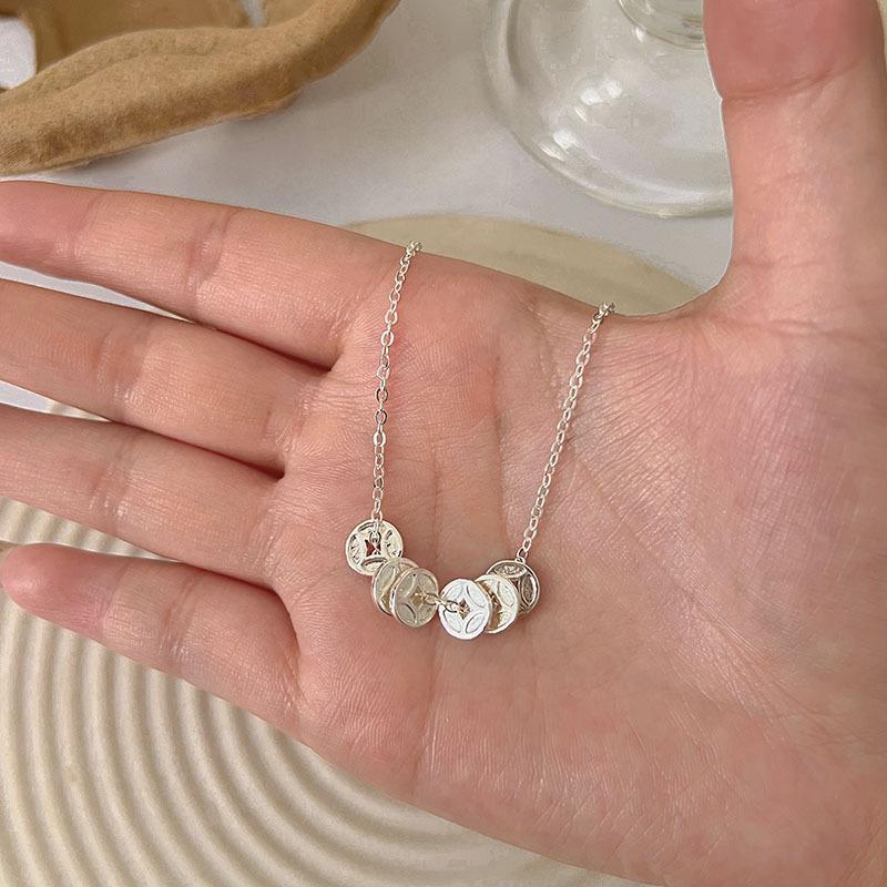Elegante Damen S925 Sterlingsilber Perlenanhänger Halskette - Leichte Luxus Schlüsselbeinkette