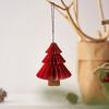 Christmas Paper Honeycomb Ornaments 3D Mini Glitter Edge Honeycomb Tree Ornament Vintage Hanging Paper Lantern for Xmas Tree Home New Year Decor