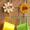 1Pcs Resin Flower Shape Hooks Wall Hangers Key Hat Towel Hooks For Home Kitchen Bathroom Cute Decoration Accessory Gadget
