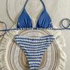 Women's Two Piece Mixed Fabric Bikini Swimsui Textured Fabric, Simple & Stylish Swimwear KTY