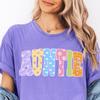 Retro Groovy Auntie Shirt Comfort Colors® New Aunt Tee In My Auntie Era Top Future Aunt Promoted To Auntie Top Baby Shower Best Auntie Ever