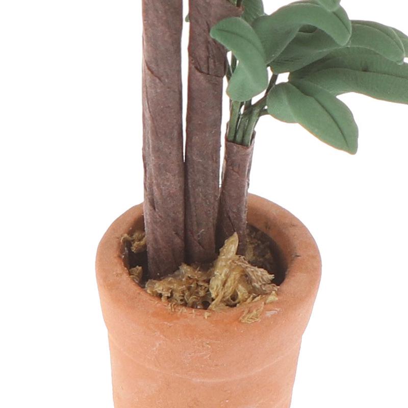 1/12 Păpușă Miniatură Ghiveci Plantă cu Frunze Verzi Decor Grădină Jucărie