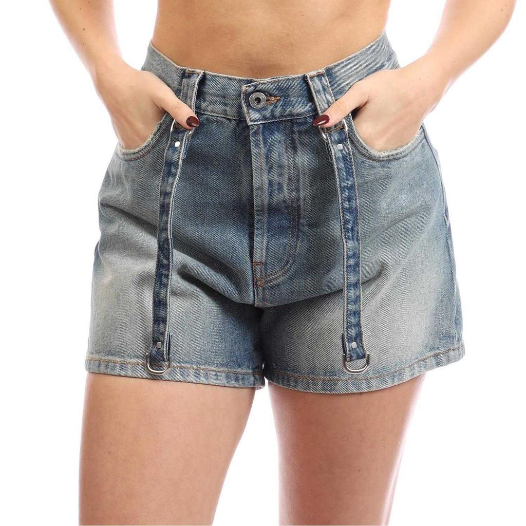 Off White Womens/Ladies Cotton Cargo Shorts