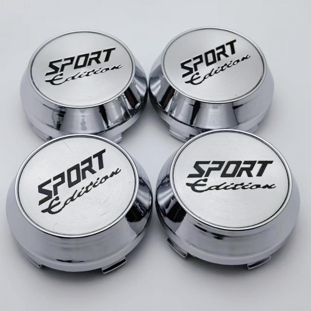 4pcs 60MM ( 56MM I.D) SPORT Edition Logo Emblem Car Wheel Center Caps High Cap Wheels Hub Rim Hubcaps Cover Replace Accessories
