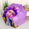 Umbrelă pliantă KPop Demon X cu deschidere și închidere automată, cu cadru cu 8 spițe și design compact de călătorie, perfectă pentru toate ocaziile | Elegantă