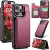 IPhone Wallet Protective Case with Card Holder, RFID Shielding, Men's and Women's Shock-absorbing Leather Bracket, Durable Protective Phone Case