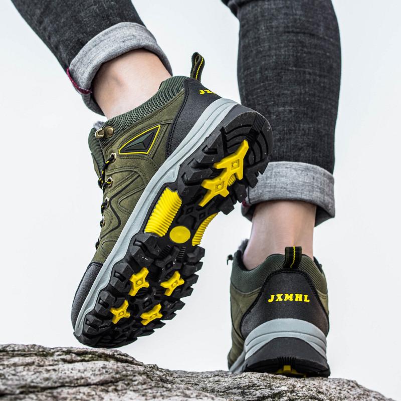 Herbst und Winter Große Größe Sport Männlich Outdoor Freizeit Wanderschuhe Mode Plus Samt Baumwolle Schuhe