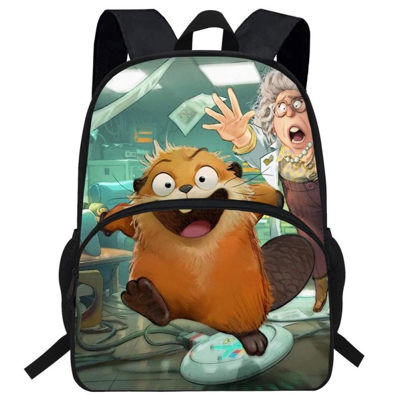 Zaino Scolastico Leggero per Bambini con Cartoni Animati, Zaino a Spalla Doppia con Supporto Ergonomico per la Schiena, Tessuto Oxford, per la 1ª-2ª Elementare