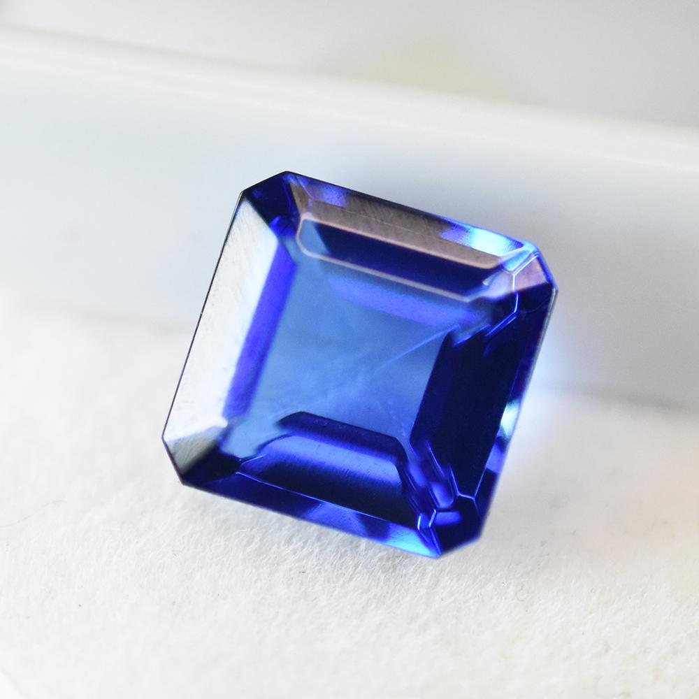 

Natural Blue Tanzanite Square Cut 9x9mm Certified Loose Gemstone 9.9 mm Approx. синій