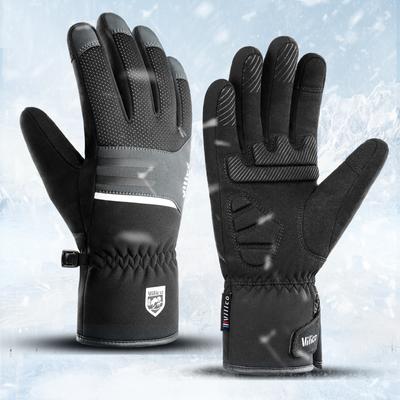Winter wasserdichte Fahrradhandschuhe Outdoor-Sport Laufen Motorrad Ski Touchscreen Fleecehandschuhe Rutschfeste warme Vollfinger
