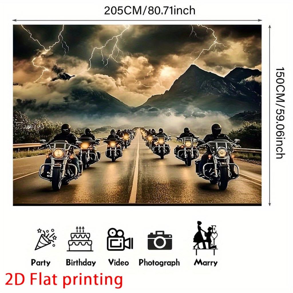 2D-Ebene 1 Stück künstlerischer Hintergrund für Motorradteam, geeignet für Wohnzimmer, Schlafzimmer und Büro