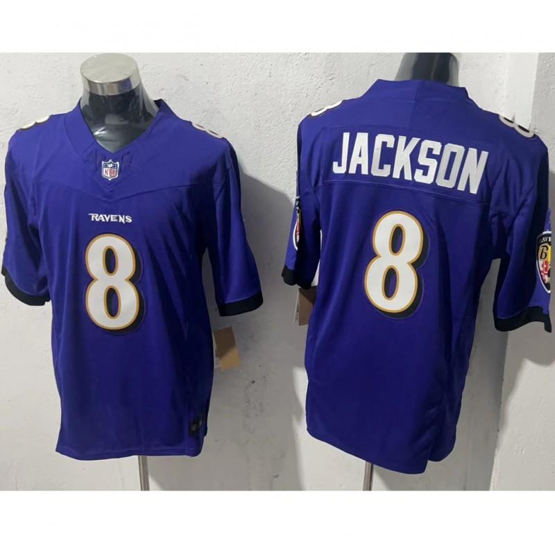 Baltimore Ravens NFL Camiseta de Fútbol Manga Corta Ropa de Equipo Bordada para Hombre Ropa Deportiva para Aficionados