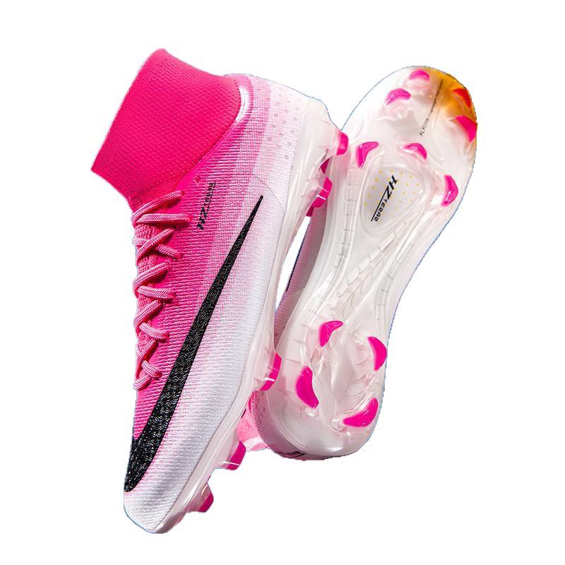 Cross-Border 17 High-Top Long Spikes TF Turf Football Training Shoes for Men, Women, and Children