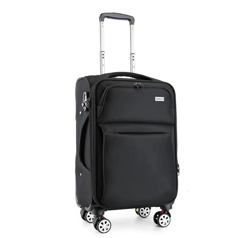 Oxford Cloth Suitcase with Universal Wheels, 24-28 Inch Canvas Trolley for Men