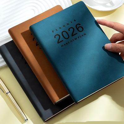 Thick Paper 2026 Schedule Planner Wear-resistant Year Planner Notepad  Stationery