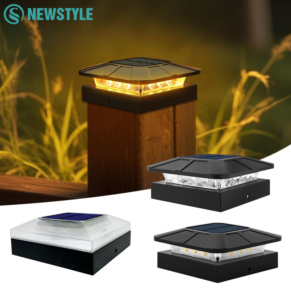 Solar Fench Post Cap Lights 3 Modes Lighting Deck Fence Post Lights Fit 4x4 Wood Vinyl Posts For Patio Porch Decorate