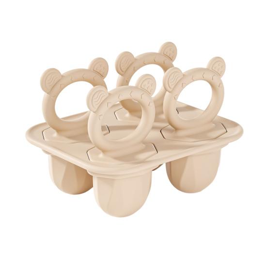 Silikon Baby Tenningsispinneform BPA-fri Fryserbrett for Frukt Yoghurt Tåler Oppvaskmaskin Morsom Tyggeleke