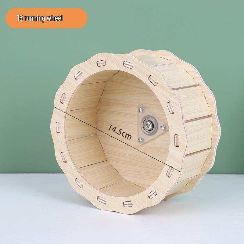 Luxury Solid Wood Hamster Villa with Pet Stairs and Sleeping Nest