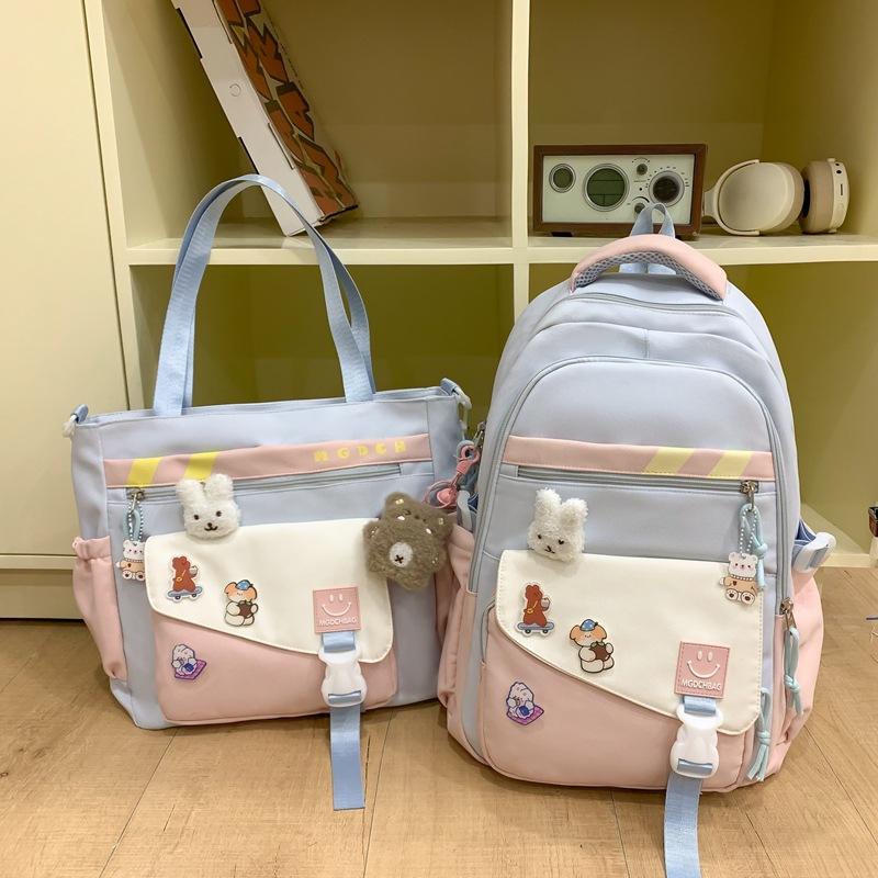 Campus School Bags, Boys And Girls, Junior High School Students, Students, Cute Color Matching Backpacks, Travel