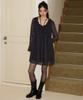 Salon De Yon Corsage Point Chiffon Dress_ Black