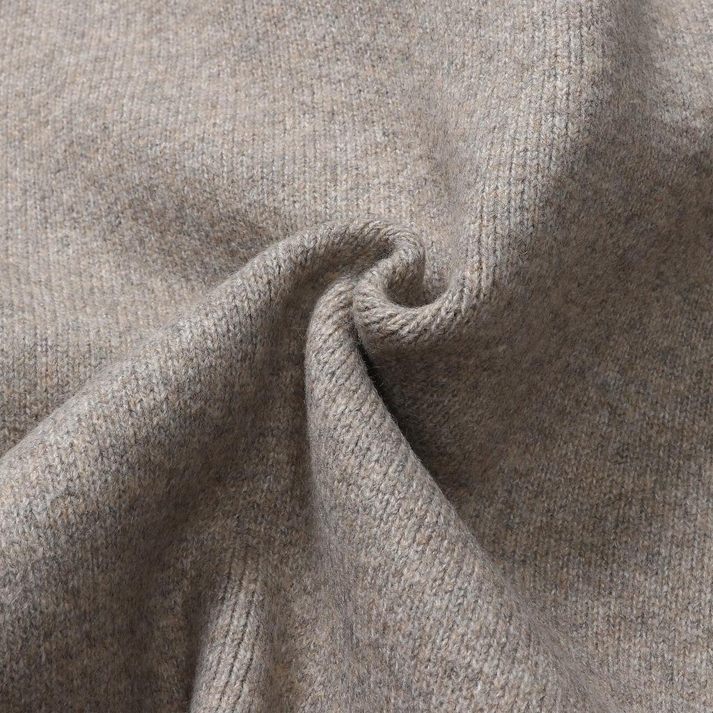 ENNITTUDE Wool Blend Hooded Knit Jacket [Mocha] 1 Type