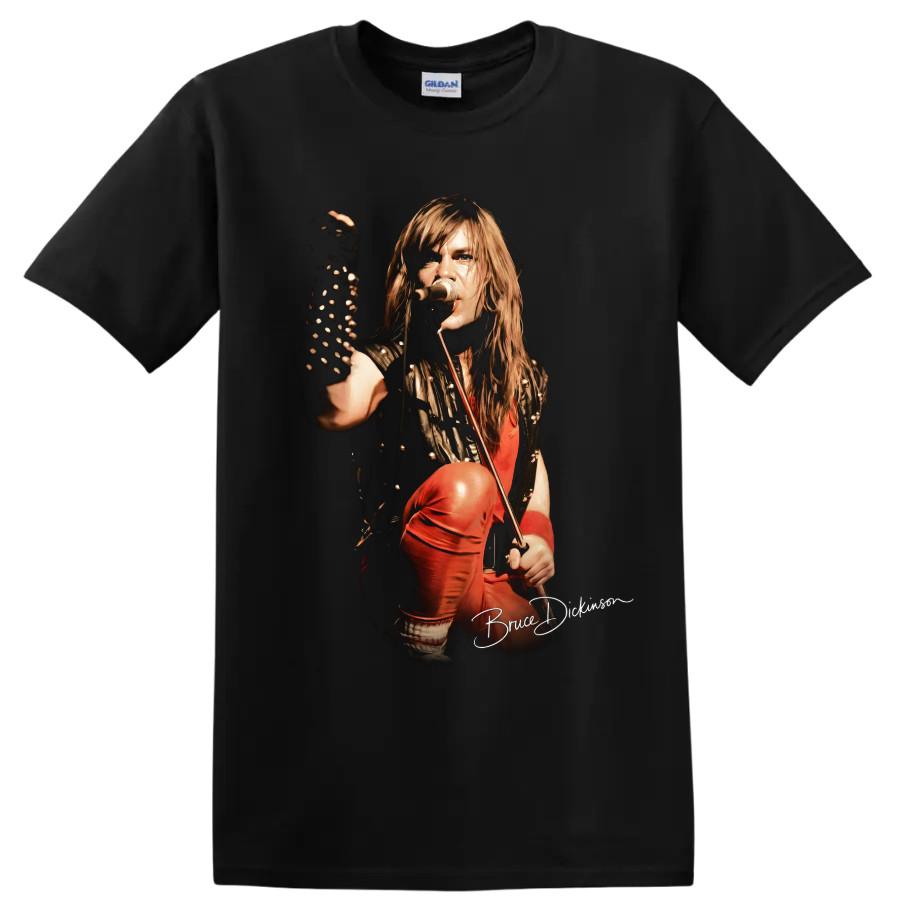 Bruce Dickinson Heavy Metal T-shirt Vocalist Zanger Podiumoptreden Tee