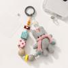 Cartoon Beaded Phone Charm ins Rabbit Beaded Key Chain Phone Charm Strap  Mobile Phone Accessories