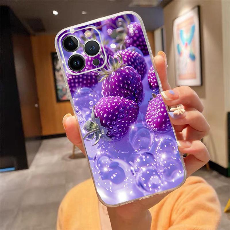 

Чехол для телефона с клубникой Carcasa Funda Для iPhone 17 Pro Max Air 16 15 14 13 Pro Max 15 16 Pro 15Plus Чехол iPhone 17Pro