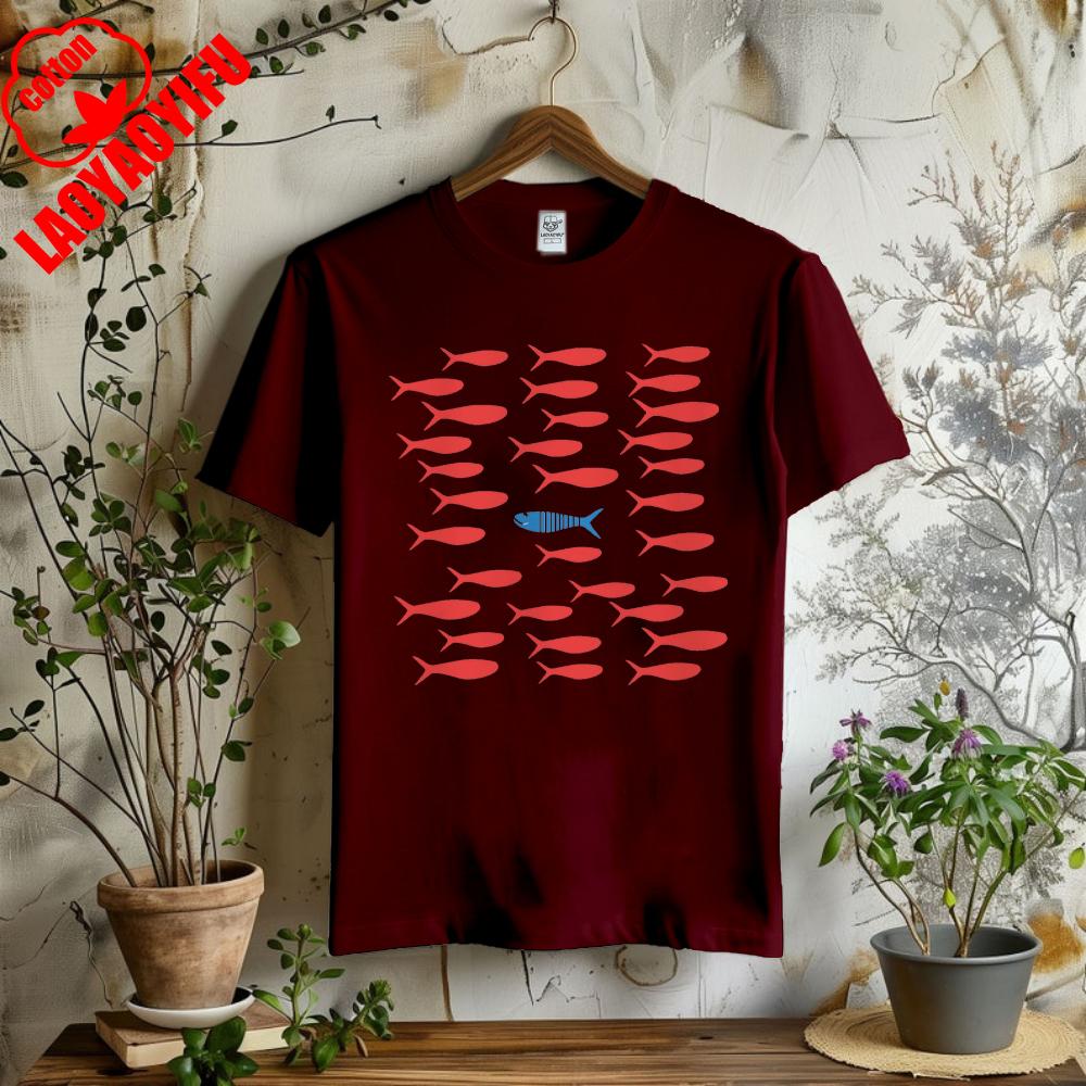 

Футболка Рыба Сардины Симпатичная Футболка с Рыбой Ретро Графические Футболки Эстетика Рыбака Рыбак Кор Красный Синий Рыбки Удобный L