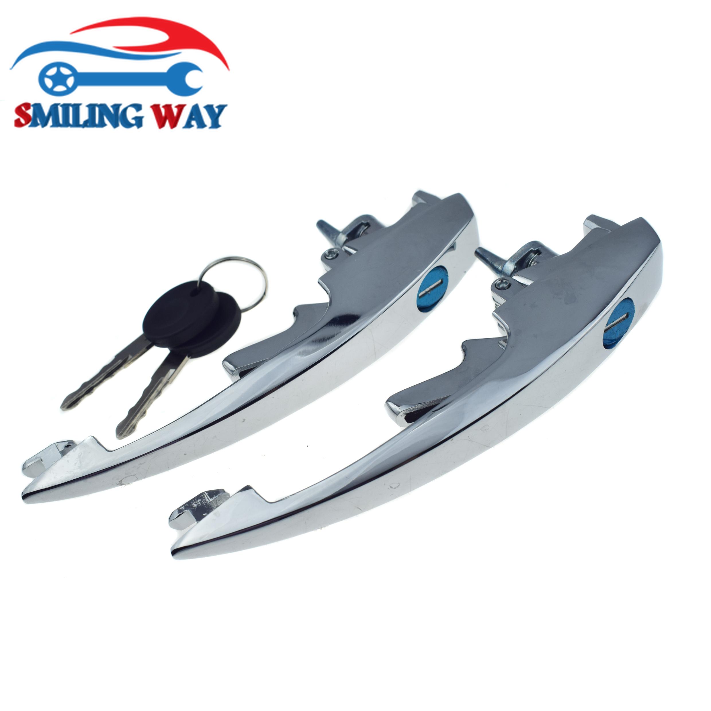 

SMILING WAY# Outside Door Handle Front Pair For VW Beetle / Super Beetle 1.6L Type1 Bug & Karmann Ghias 1968-1979 Left or Right срібний