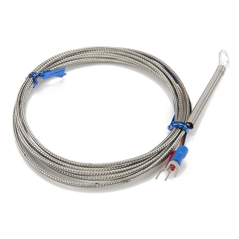 

FTARR01 K E J type 2m metal screening cable 5mm 6mm 8mm 10mm 12mm 14mm diameter hole ring head thermocouple temperature sensor K 6mm hole