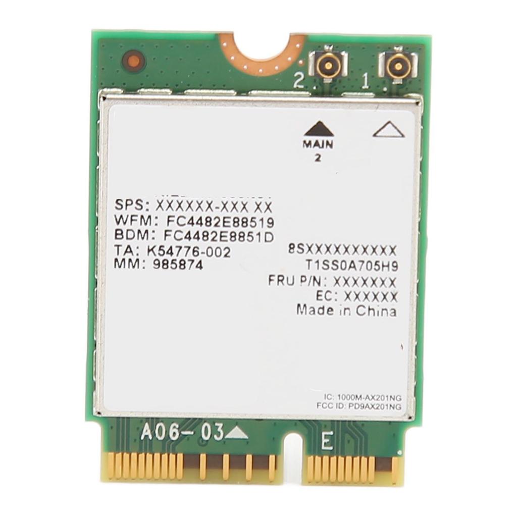 WiFi 6 Wireless Card Dual Band 574Mbps On 2.4GHz 2400Mbps On 5GHz 802.11AX AX201NGW Wireless Network Card for Laptop
