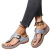 New slippers women's fashion rhinestone wedge sandals large size pinch-on flip-flops
