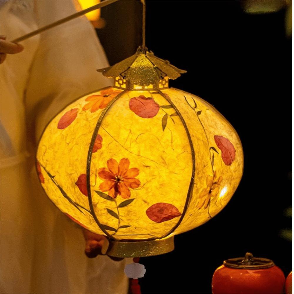 Handheld Mid-Autumn Festival Retro Lantern Glowing Portable Lantern Moon Festival