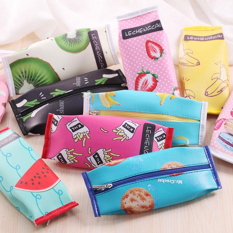Student Pencil Case: Creative Macaron Cookie Design for Girls