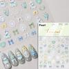 Lovely Strawberry Rabbit Cartoon 5D Embossed Reliefs Self Adhesive Nail Art Decorations Stickers 3D Manicure Decals