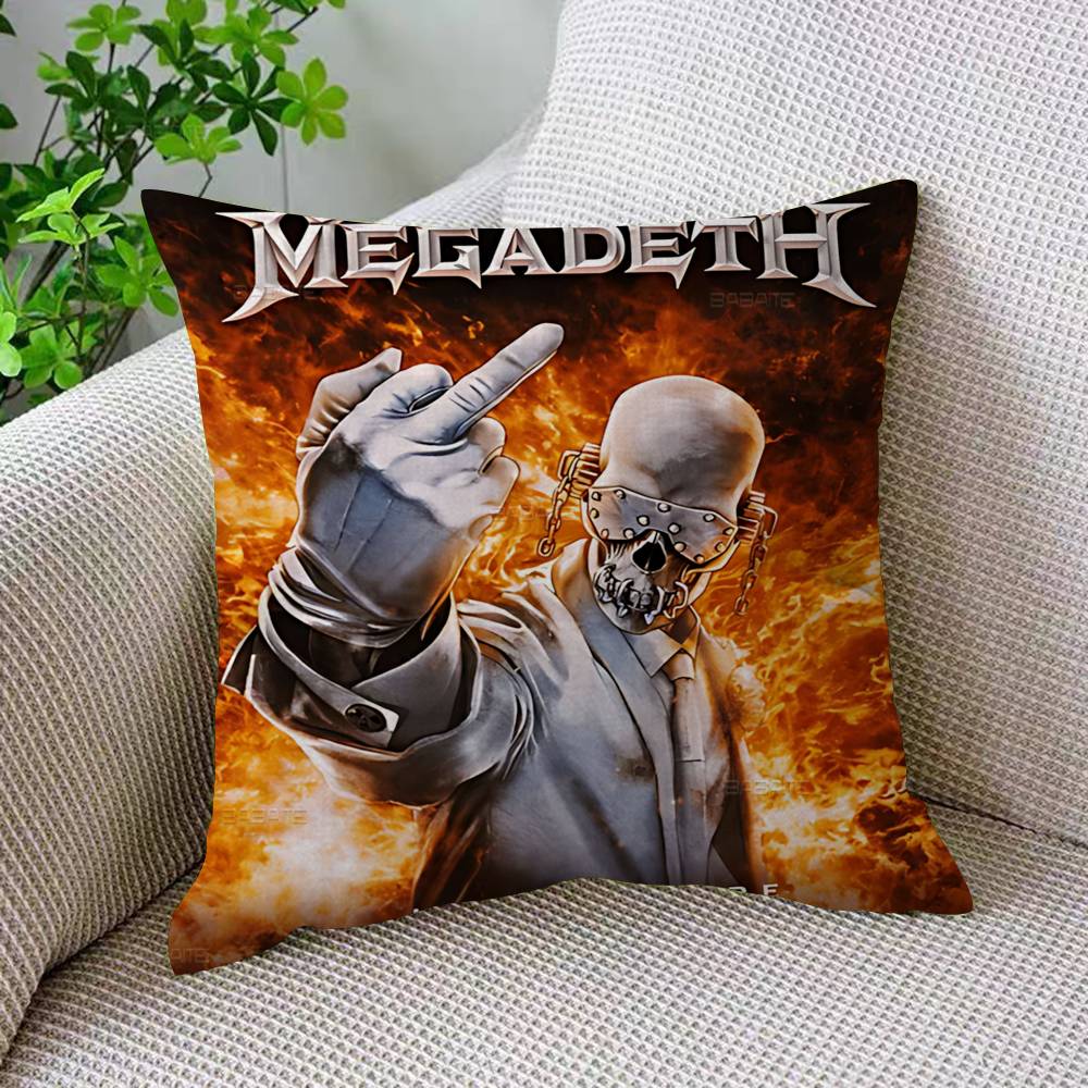 Rock Metal Band M-Megadeth Cushion Cover Polyester Sofa Cushions Decorative Throw Pillows Home Decoration Pillowcover