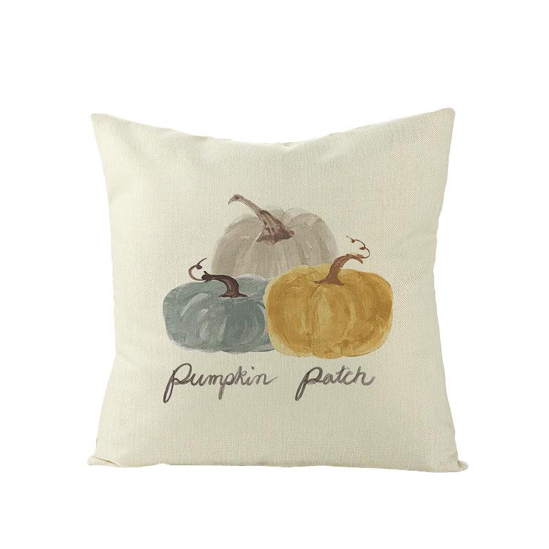 Home Thanksgiving Pumpkin Polyester Pillow Cover Home Sofa Pillow Cushion Cover