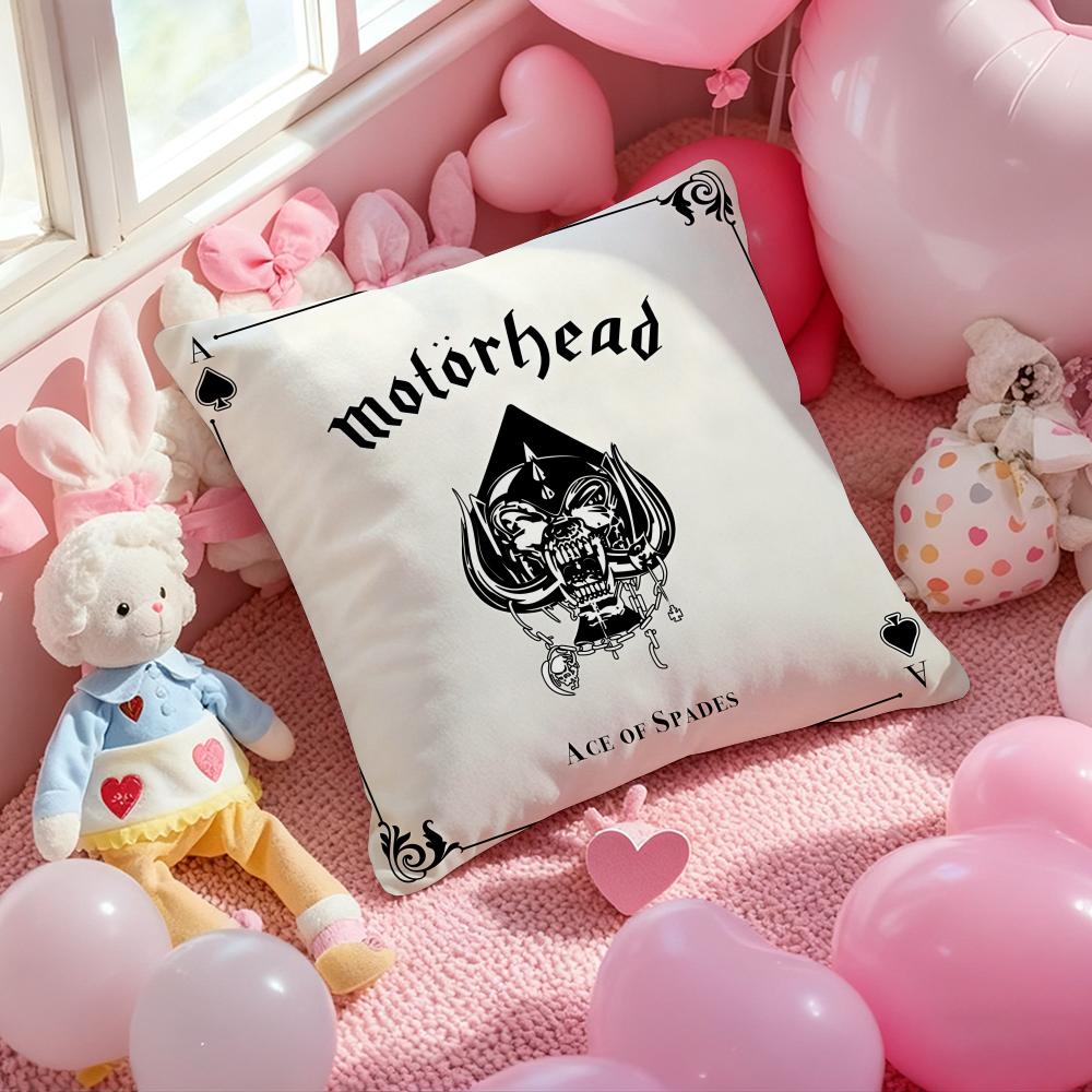 Rock Band M-MotorHEadS Lemmy Cushion Cover Pattern Printed Pillowcase for Living Room Sofa Cushion Cover & Bedroom Decor