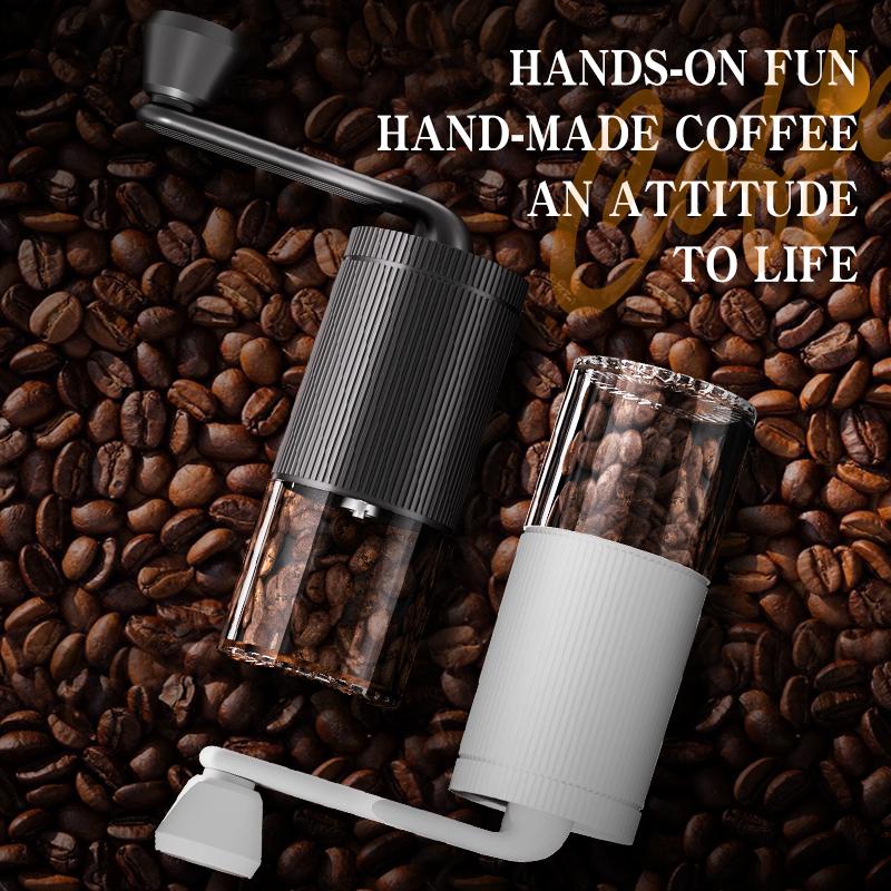 Portable coffee machine, hand cranked coffee grinder, mini adjustable grinder, home office, travel coffee powder making machine