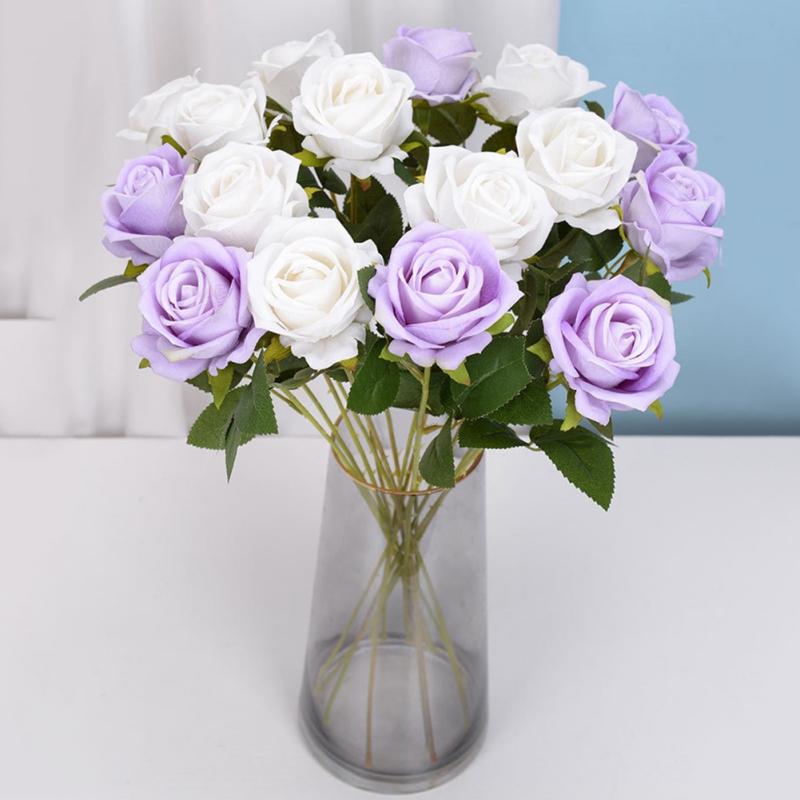 1pc Schöne Seide Künstliche Rose Blumen Zweig Realistische Gefälschte Rose für Hochzeit Hause Dekoration Valentinstag Geschenke