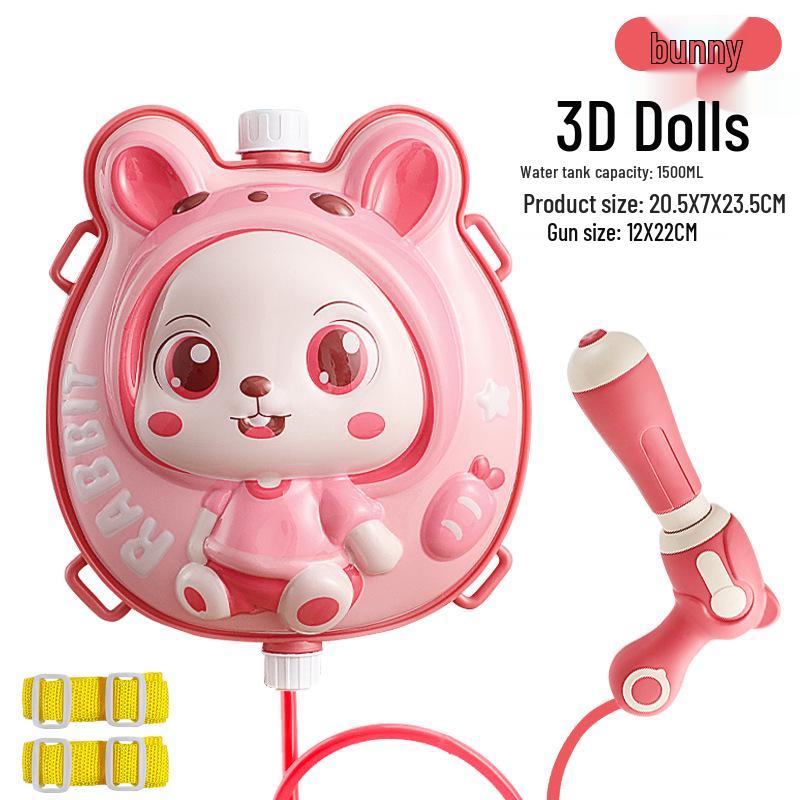 Children's Cartoon Water Gun Backpack - Cute Summer Beach Toy
