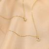 S925 Sterling Silver Star Moon Hexagram Double Layer Necklace for Women - Trendy Collarbone Chain