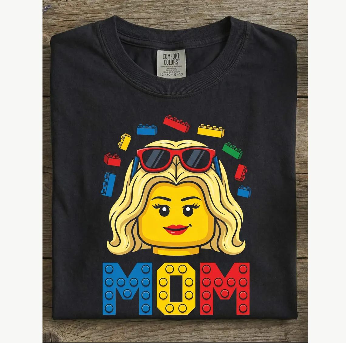 Building Blocks Mom Funny Toy Brick Lover Mother T-Shirt S