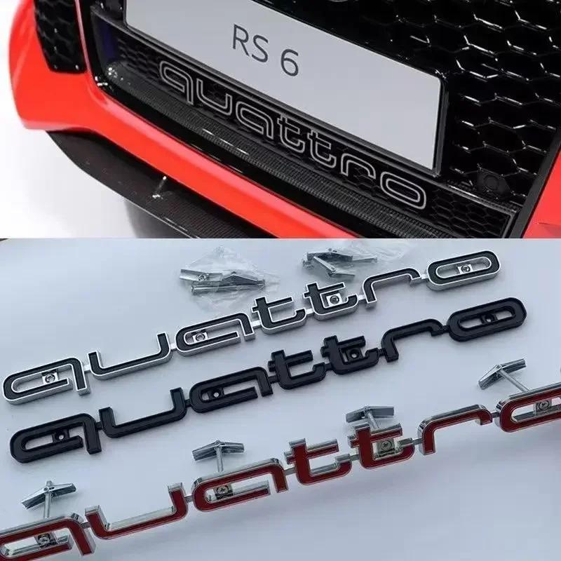 Emblemă Grilă Față Mașină Quattro 3D ABS pentru lpdv0 Logo A3 A4 A5 A6 A6L A7 A8 Q3 Q5 Q7 S3 S4 S5 RS3 RS4 RS6 Accesorii Embleme