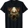 Hirsch Wildtiere Natur Motiv Tierliebhaber Landschaft Wald T-Shirt